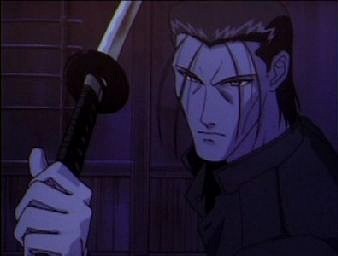 Saitou - Kenshin Fight in the Kamiya Dojo